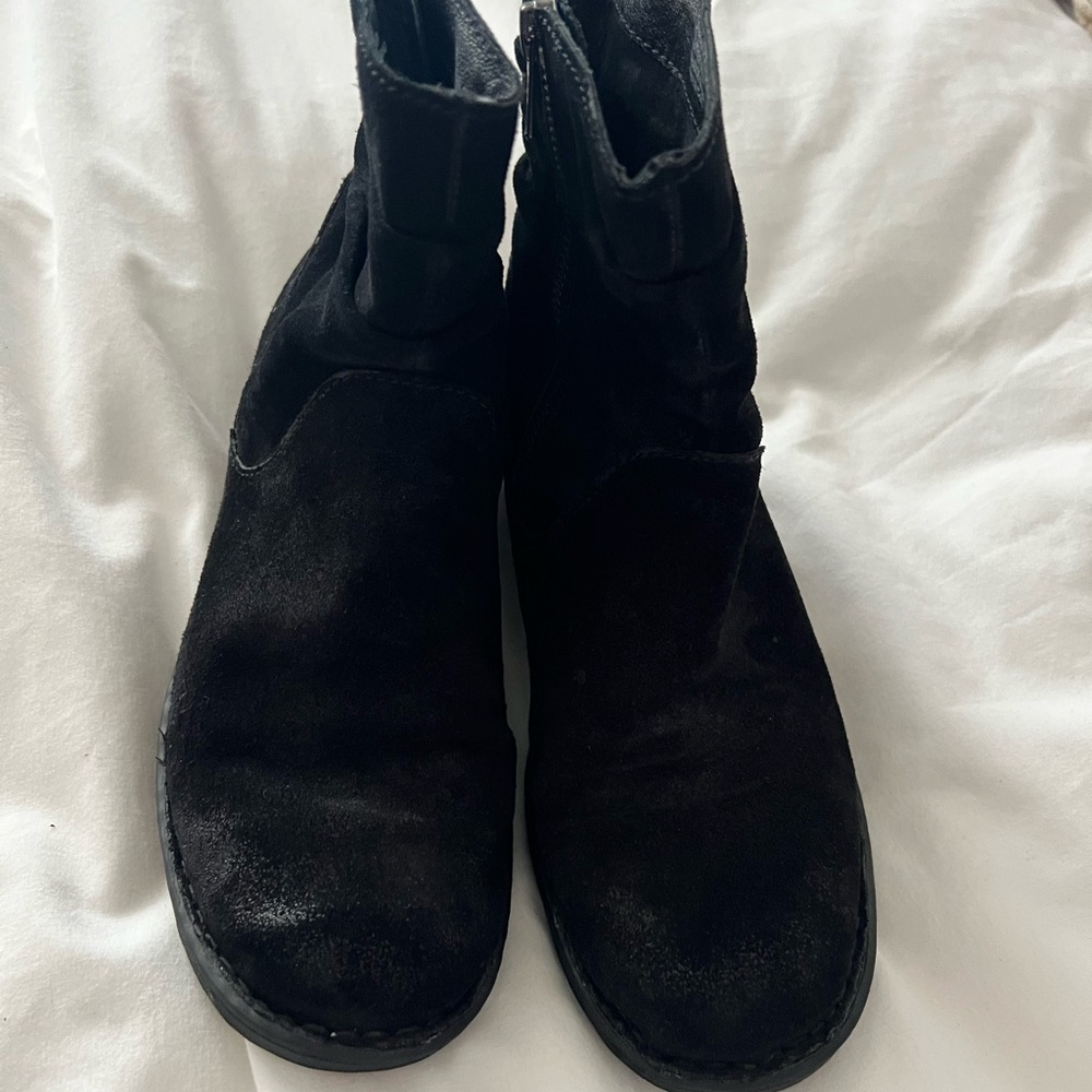 Born Black Suede Ankle Booties